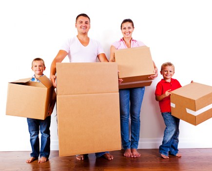 Packed moving boxes and household items prepared for Kingston upon Thames removals