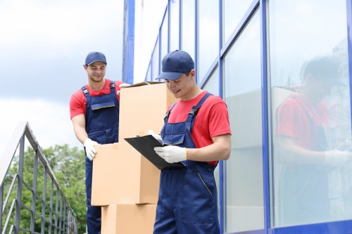 Removal van loading for a move in Kingston upon Thames