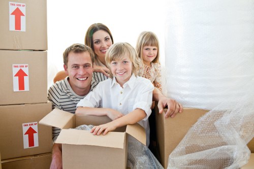 Local moving truck service supporting a flat relocation